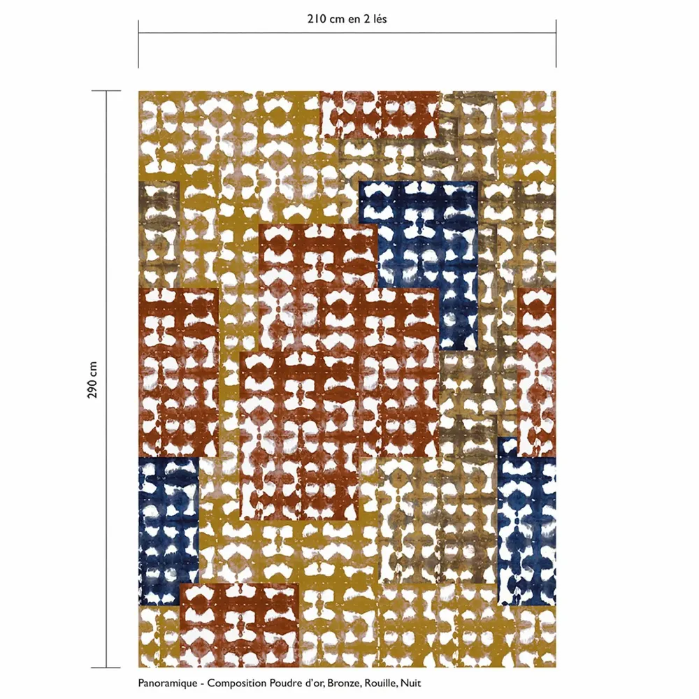 Papiers peints - Papier Peint - PANORAMIQUE 210x290 cm - ARIMATSU Composition couleurs - LAUR MEYRIEUX COLLECTION