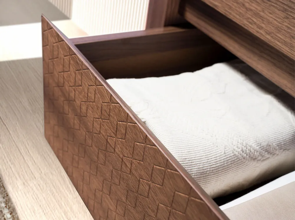 Buffets - Grand buffet en noyer et acier métallisé foncé - ANGEL CERDÁ