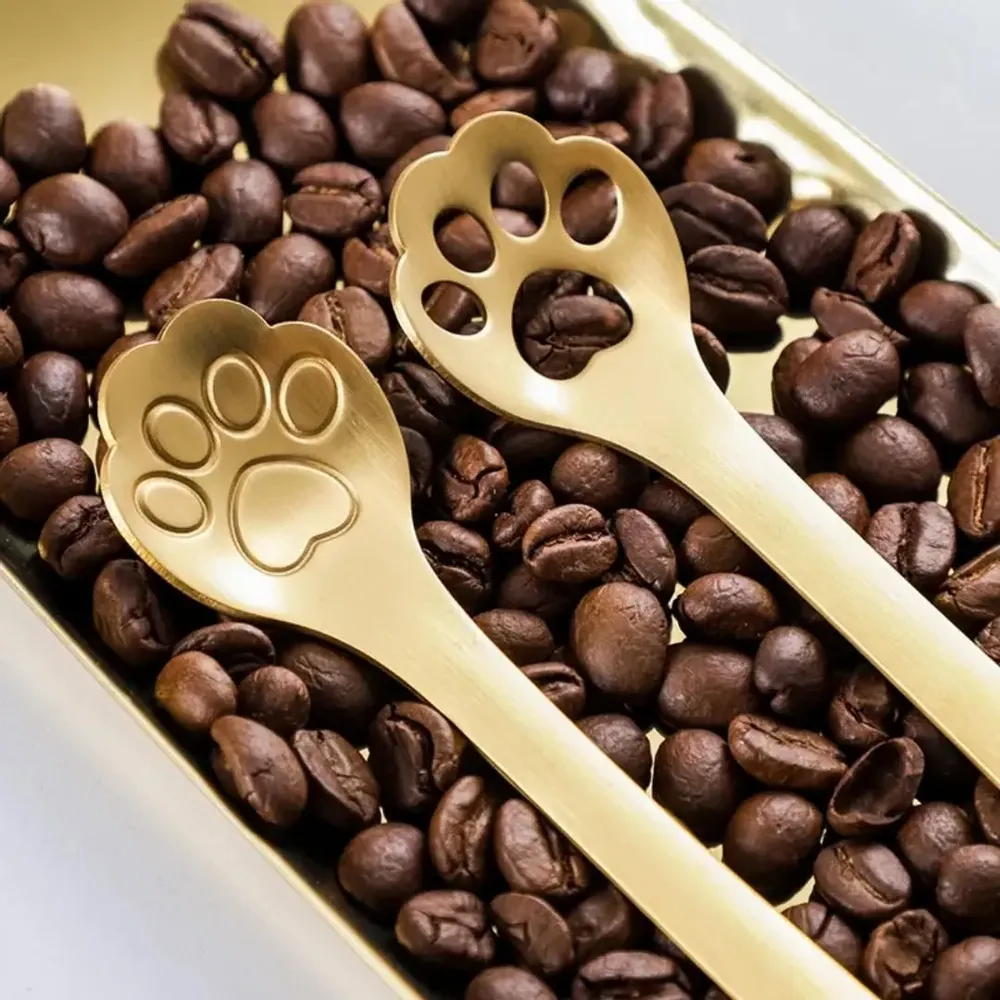 Tea and coffee accessories - Cat's paw spoon - 4 colors - Tea, Coffee or Dessert - SOSTRAW & SMARTTHINGS