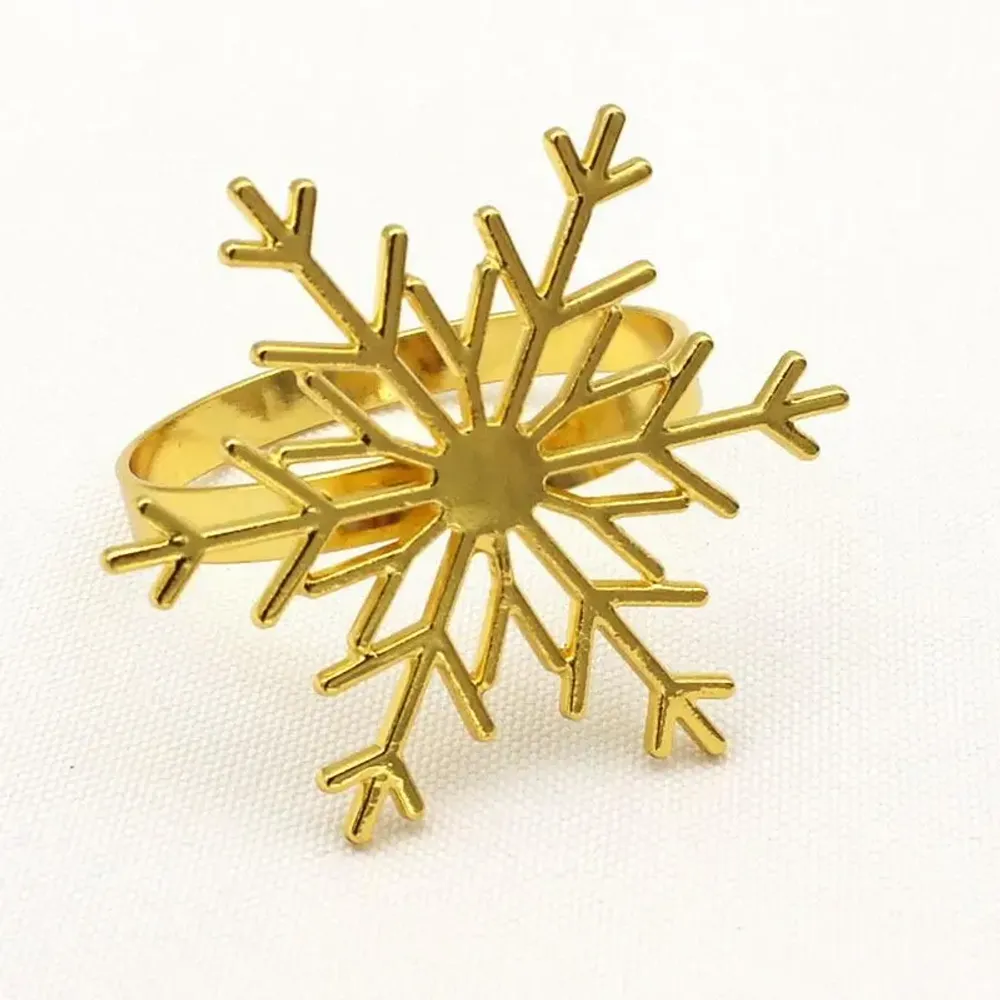 Christmas table settings - Napkin ring - Christmas snowflake - silver or gold - SOSTRAW & SMARTTHINGS