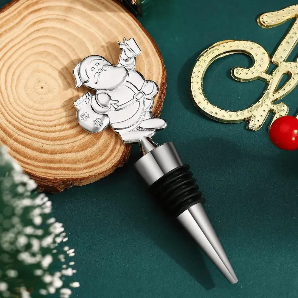 Décorations pour tables de Noël - Bouchon de bouteille Noël – Étoile, Père Noël, Voiture – Or ou Argent - SOSTRAW & SMARTTHINGS