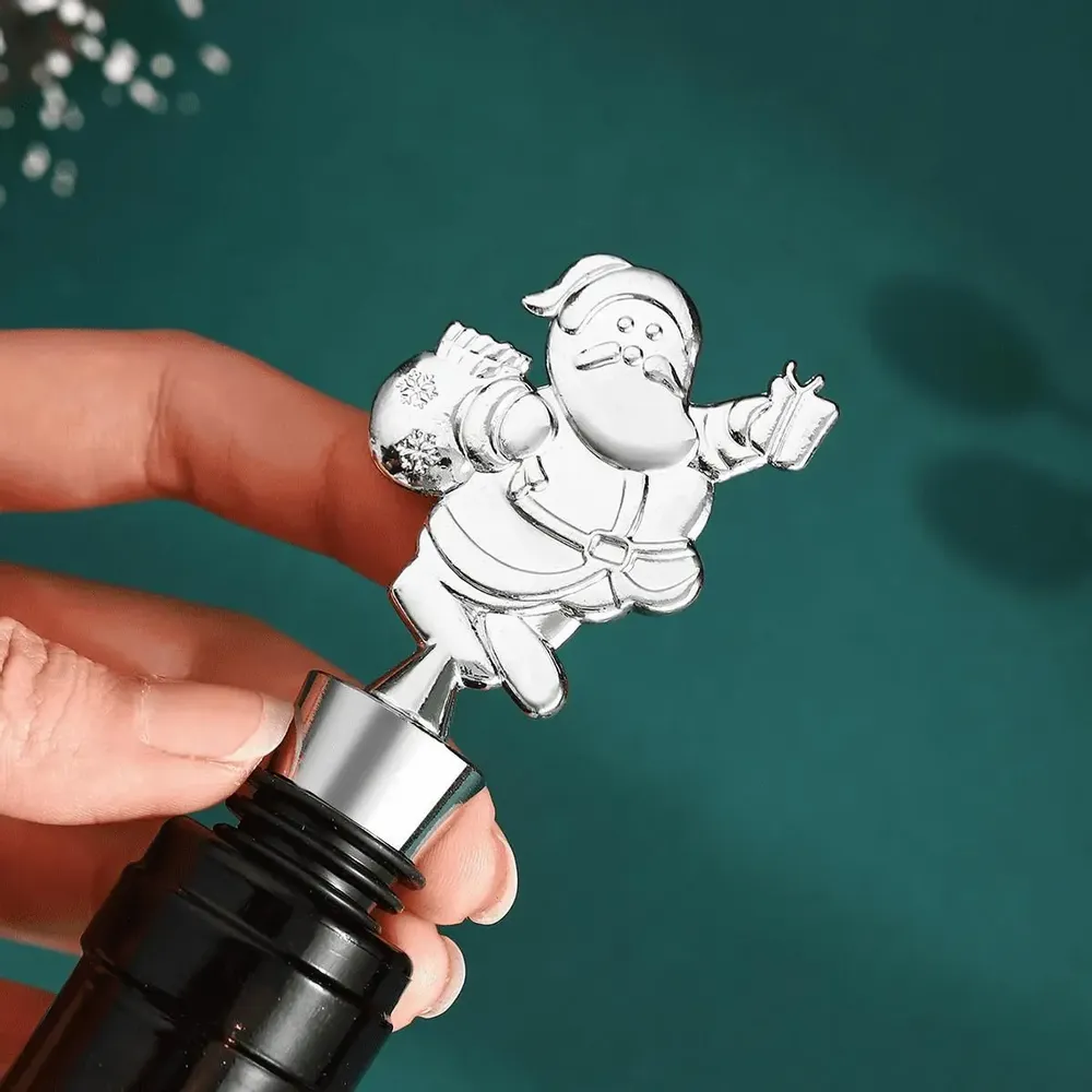 Décorations pour tables de Noël - Bouchon de bouteille Noël – Étoile, Père Noël, Voiture – Or ou Argent - SOSTRAW & SMARTTHINGS