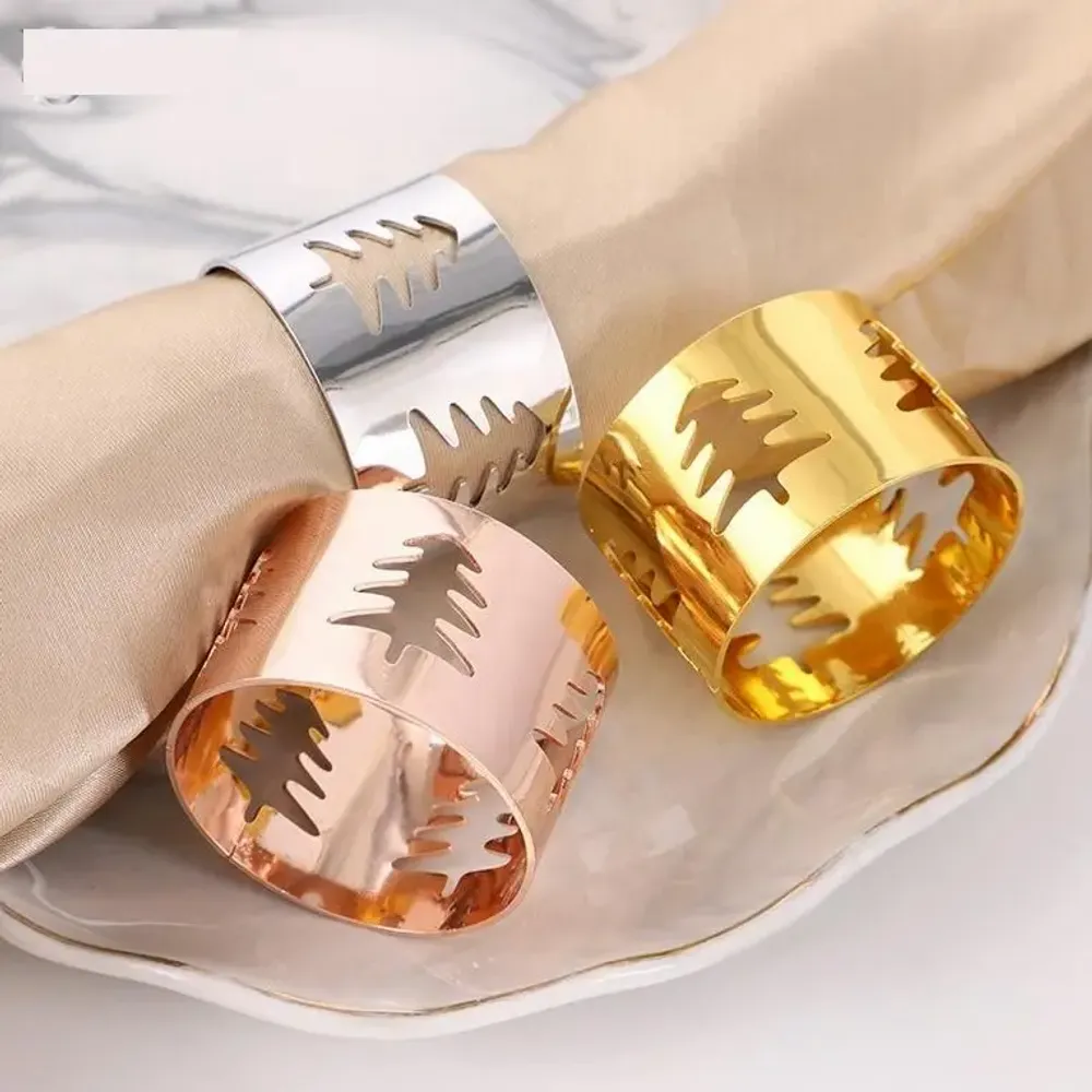 Christmas table settings - Napkin ring - Christmas tree - silver or gold - SOSTRAW & SMARTTHINGS