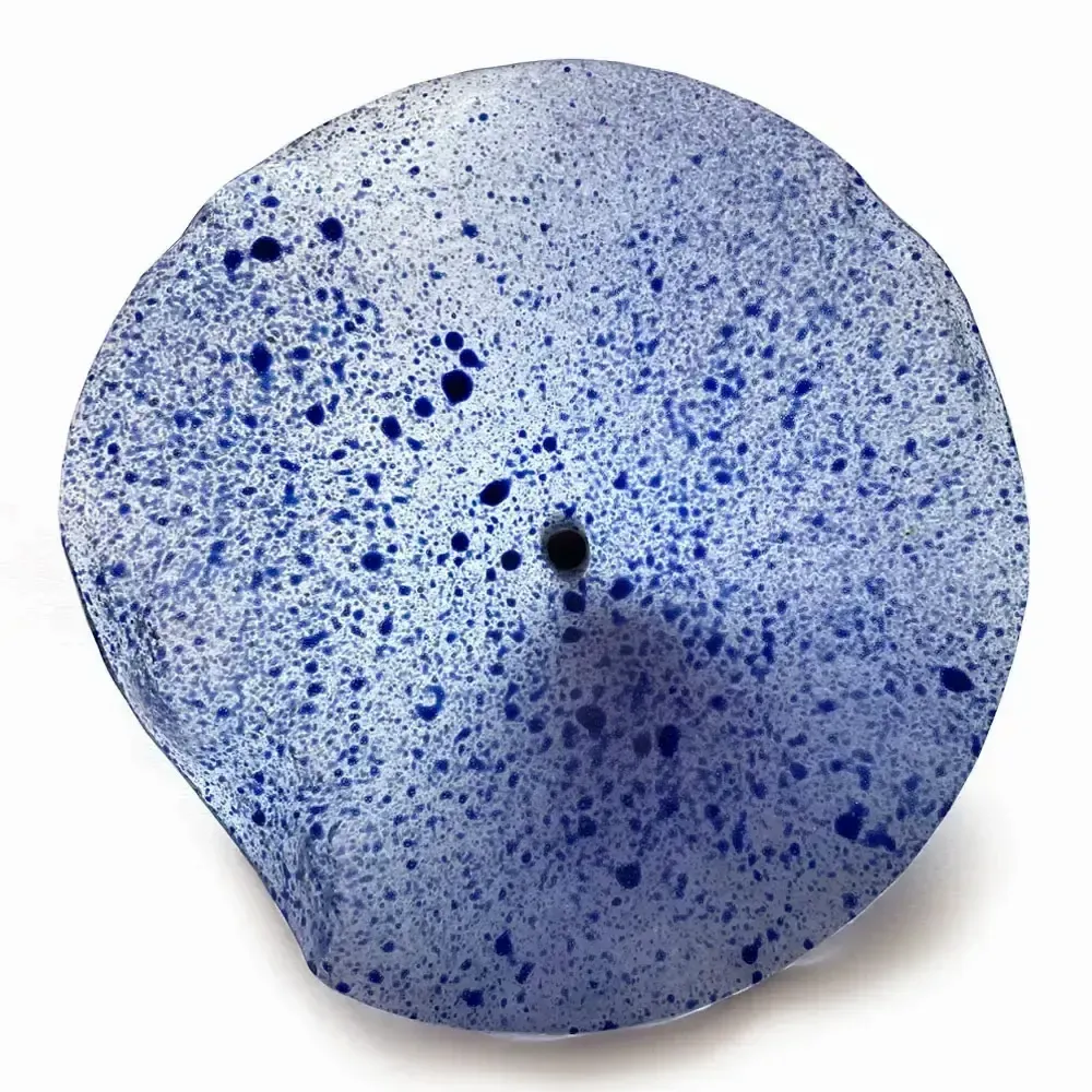 Décorations florales - Fleur en verre transparent, bleu foncé, bleu clair - CARNEOL GLASS