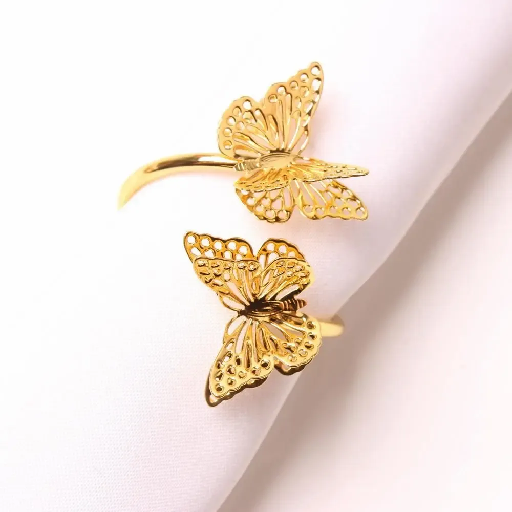 Christmas table settings - Napkin ring - Butterfly - Silver or Gold - SOSTRAW & SMARTTHINGS