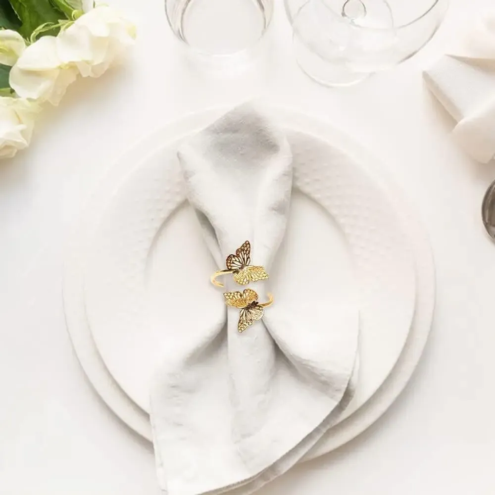 Christmas table settings - Napkin ring - Butterfly - Silver or Gold - SOSTRAW & SMARTTHINGS