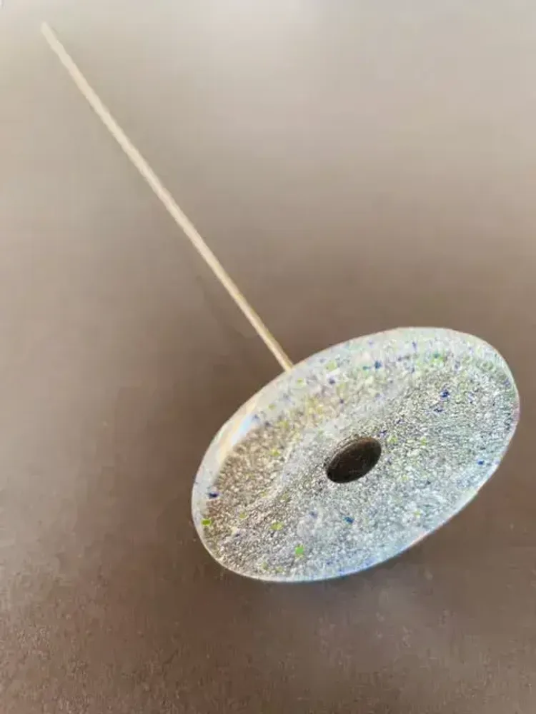 Décorations florales - Petite fleur pour usage extérieur en transparent, vert, bleu foncé - CARNEOL GLASS