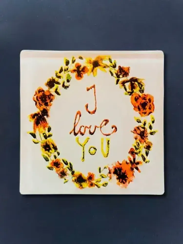 Decorative objects - I love You! Magnet - CARNEOL GLASS