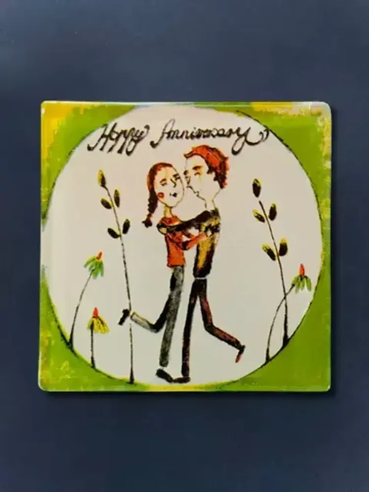 Decorative objects - Happy anniversary! Magnet - CARNEOL GLASS