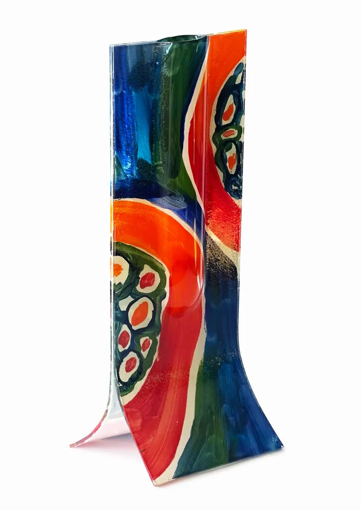 Vases - V84-14x36 - CARNEOL GLASS