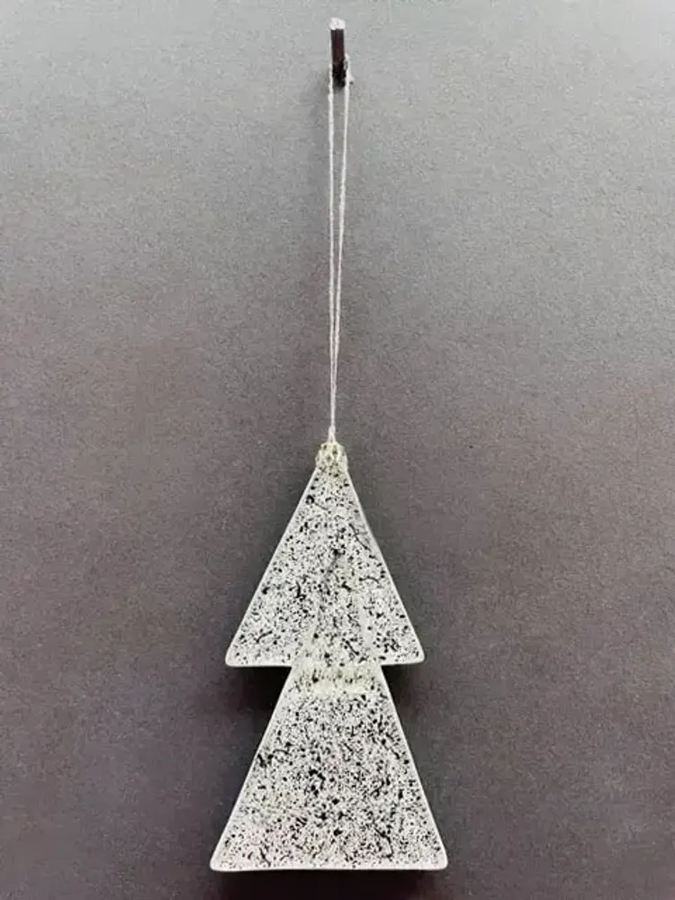 Guirlandes et boules de Noël - Décoration de sapin de Noël de couleur blanc-noir - CARNEOL GLASS