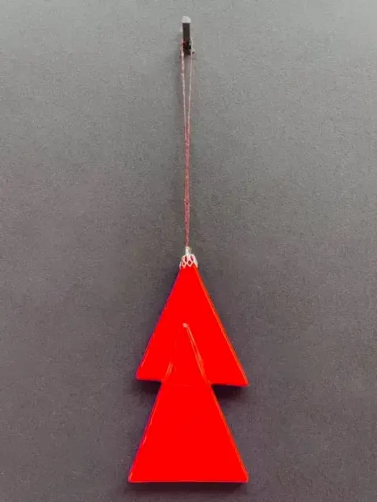 Guirlandes et boules de Noël - Décoration de sapin de Noël de couleur rouge - CARNEOL GLASS