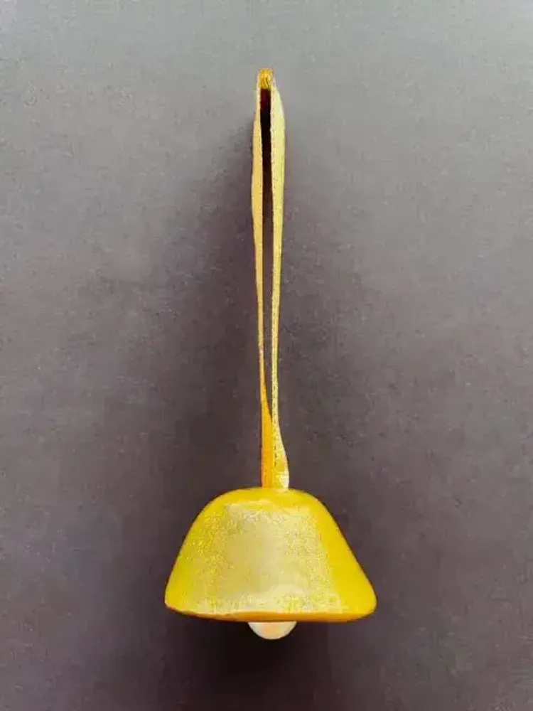 Autres décorations de Noël - Petite cloche en verre doré sur un élégant cintre en ruban - CARNEOL GLASS