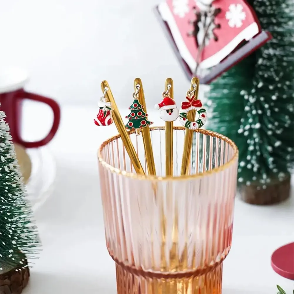 Christmas table settings - Christmas spoon with hanging decorations - 2 colors - 6 models - SOSTRAW & SMARTTHINGS