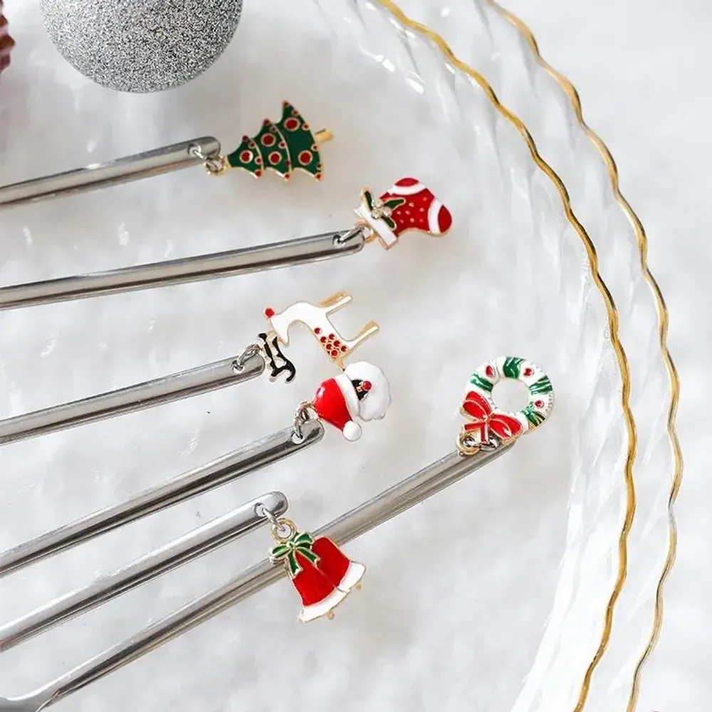 Christmas table settings - Christmas spoon with hanging decorations - 2 colors - 6 models - SOSTRAW & SMARTTHINGS