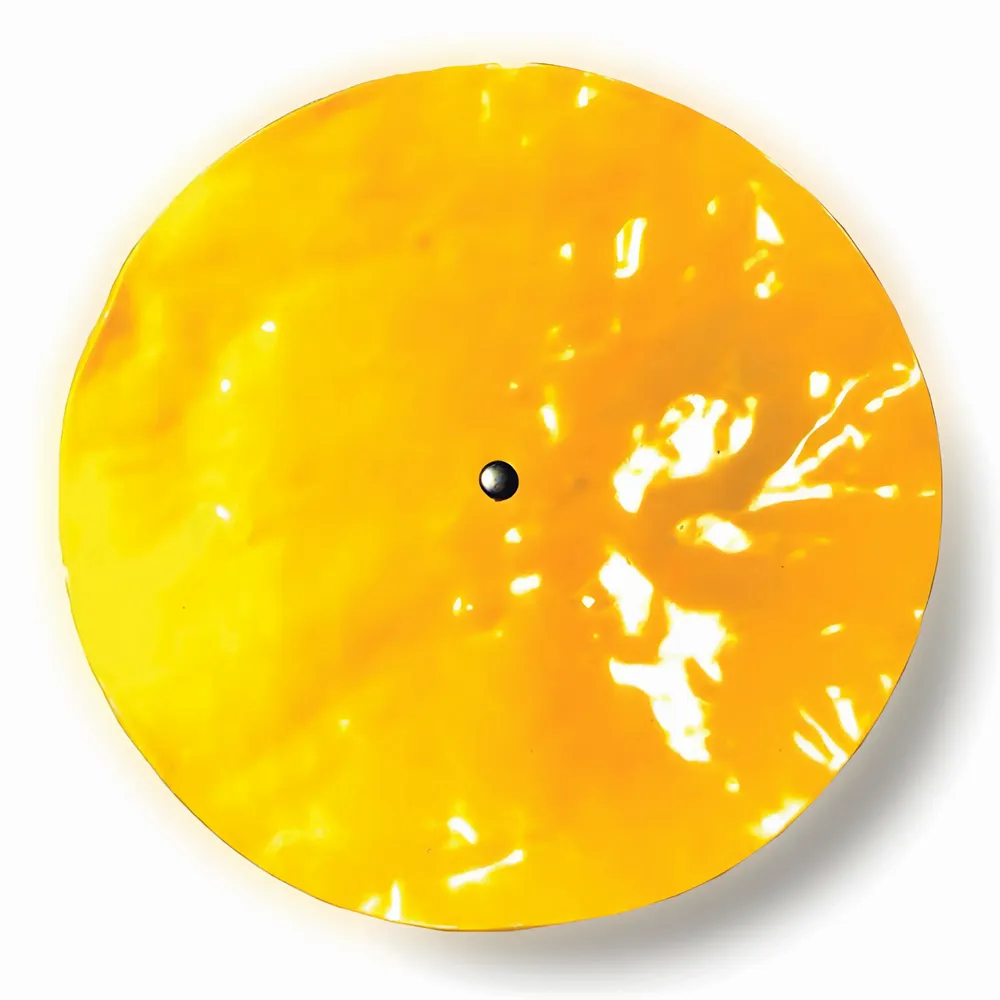 Floral decoration - Extra large glass flower for outdoors in yellow - CARNEOL GLASS