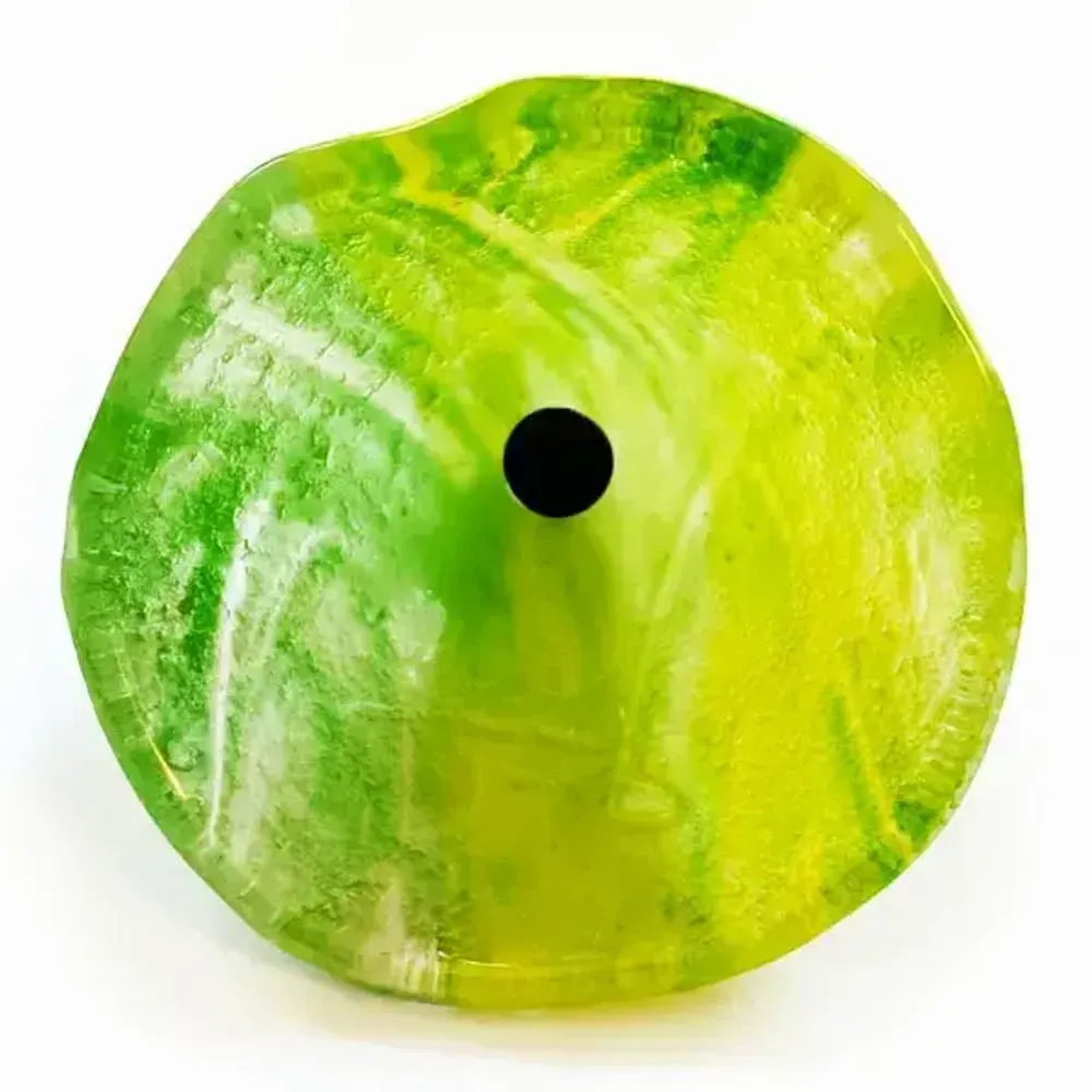 Floral decoration - Calabel flower in yellow-light green - CARNEOL GLASS