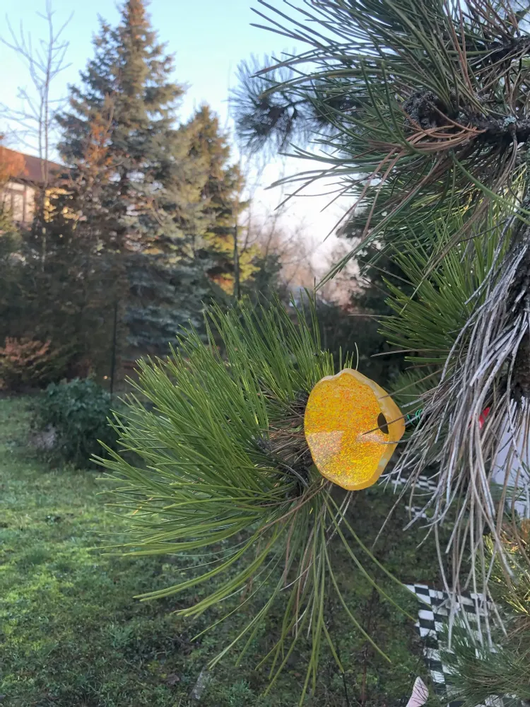 Floral decoration - Medium -sized glass calabel flower for outdoor in transparent, orange, yellow colour with 43 cm stainless steel stem. - CARNEOL GLASS