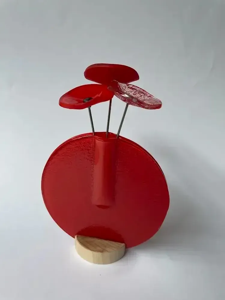 Vases - Ensemble de vases ronds, couleur rouge 13 cm - CARNEOL GLASS