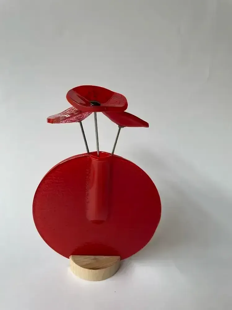 Vases - Ensemble de vases ronds, couleur rouge 13 cm - CARNEOL GLASS