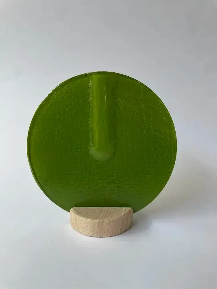 Vases - Round vase in apple green color 13 cm - CARNEOL GLASS