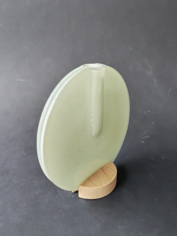 Vases - Round vase in white color 13 cm - CARNEOL GLASS