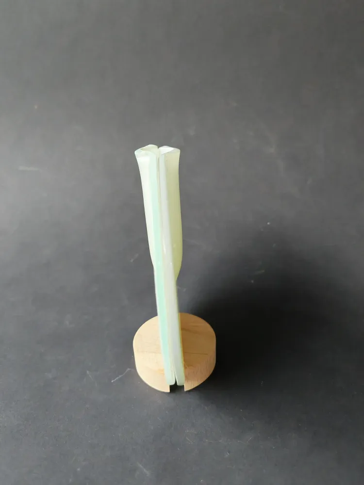 Vases - Round vase in white color 13 cm - CARNEOL GLASS