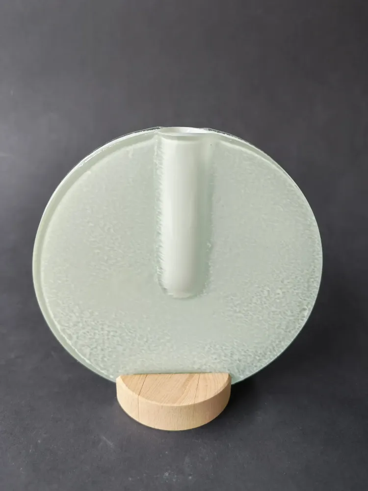 Vases - Round vase in white color 13 cm - CARNEOL GLASS