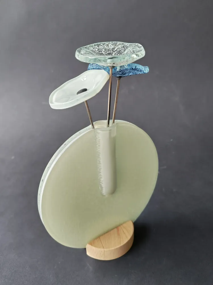 Vases - Round vase in white color 13 cm - CARNEOL GLASS