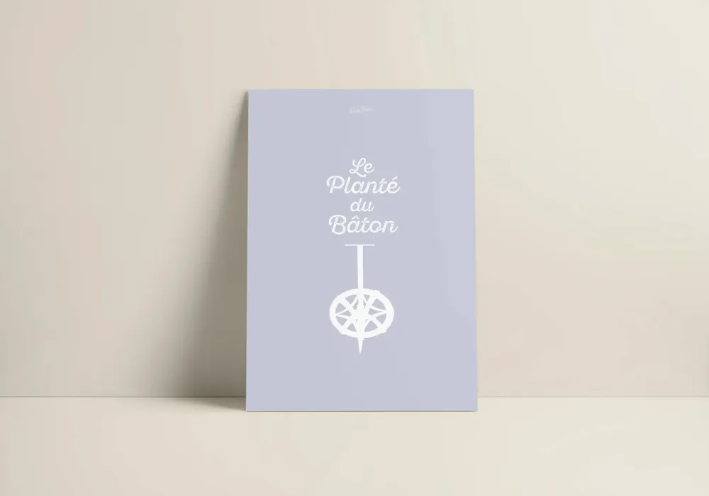 Affiches - Affiche Le Planté Du Baton : Gris - COSYNÉVÉ - MOUNTAIN POSTERS