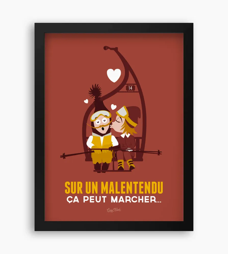 Affiches - Affiche encadrée Sur Un Malentendu - COSYNÉVÉ - MOUNTAIN POSTERS