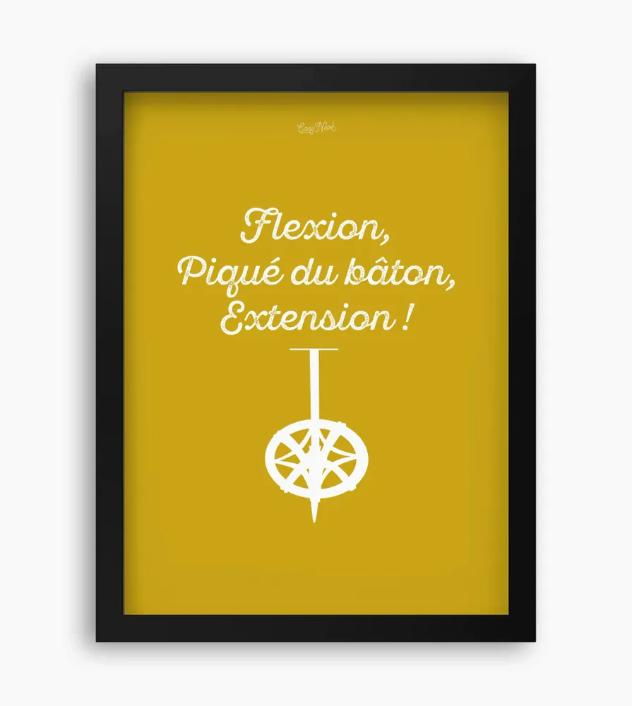 Affiches - Affiche encadrée Le Planté Du Baton : Jaune - COSYNÉVÉ - MOUNTAIN POSTERS