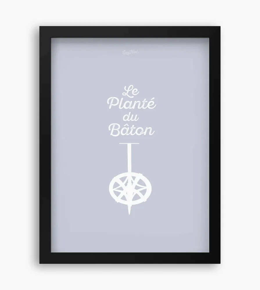 Affiches - Affiche encadrée Le Planté Du Baton : Gris - COSYNÉVÉ - MOUNTAIN POSTERS