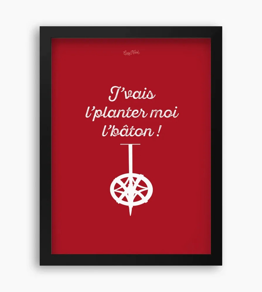 Affiches - Affiche encadrée Le Planté Du Baton : Rouge - COSYNÉVÉ - MOUNTAIN POSTERS