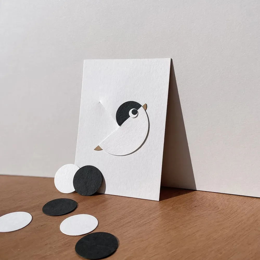 Gifts - BIRD OISO® object card - With black aluminum frame - OISO