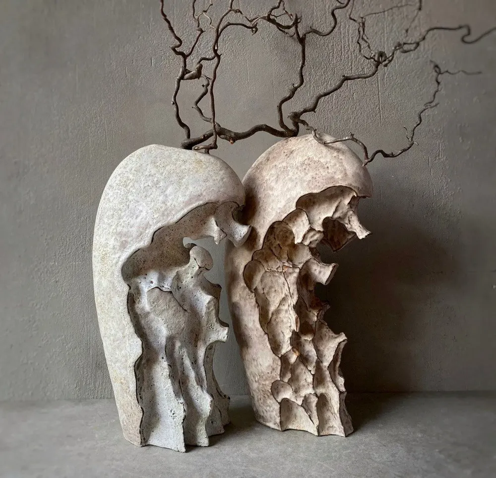 Vases - Vase en céramique "Roches de mes souvenirs" - GALERIE SANA MOREAU