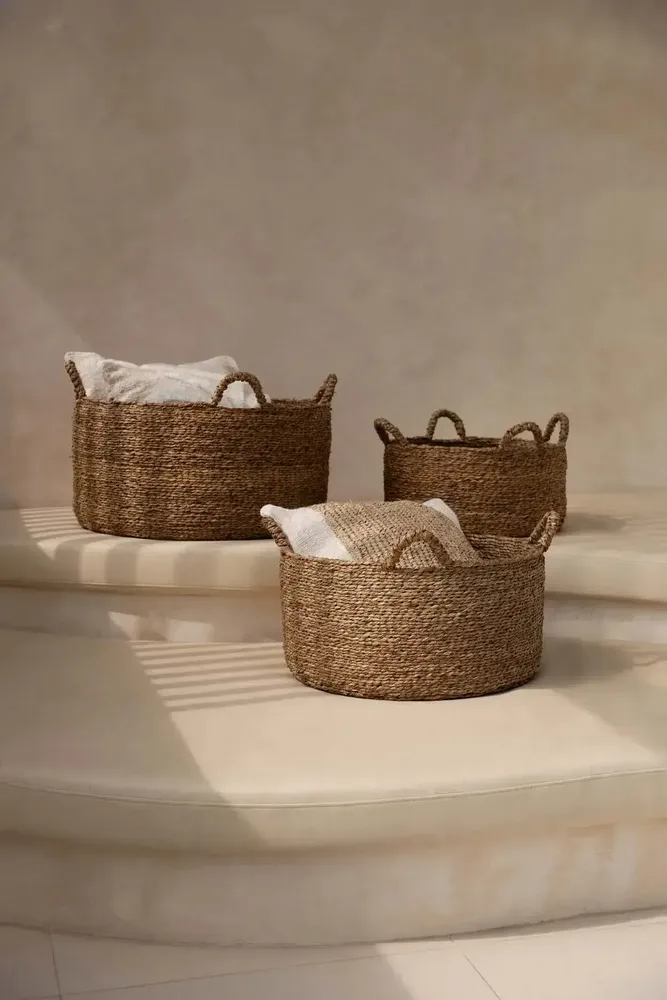 Shopping baskets - Les Quatre Mains Baskets - Natural - M - BAZAR BIZAR LIVING