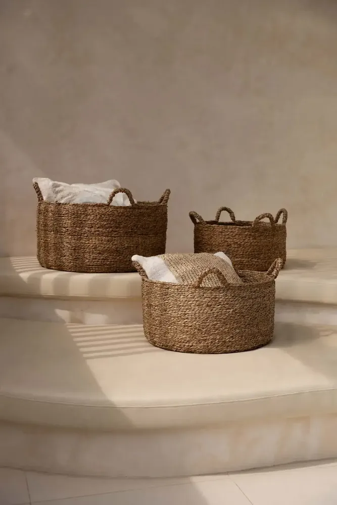Shopping baskets - Les Quatre Mains Baskets - Natural - L - BAZAR BIZAR LIVING