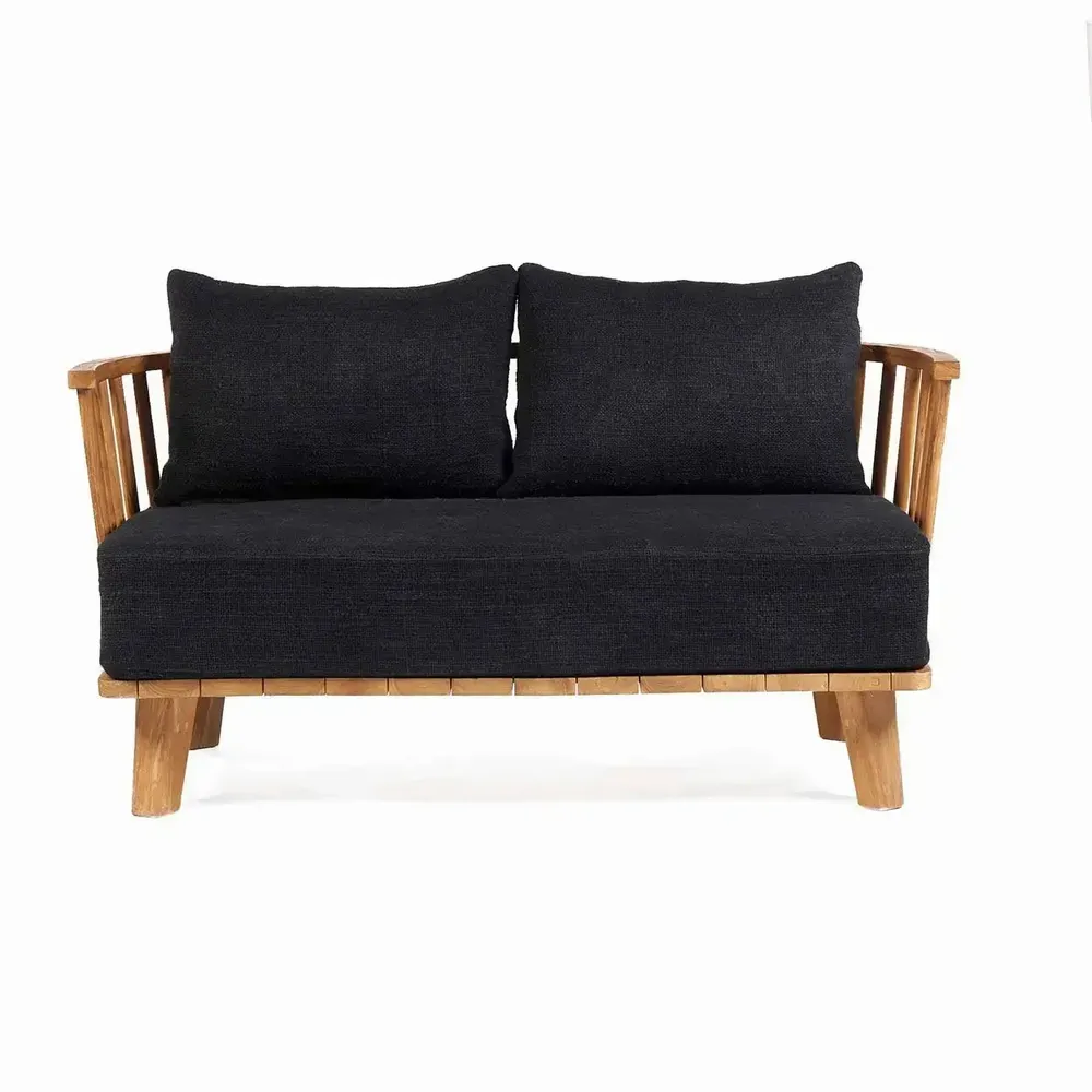 Sofas - The Malawi Two Seater - Natural Black - BAZAR BIZAR LIVING