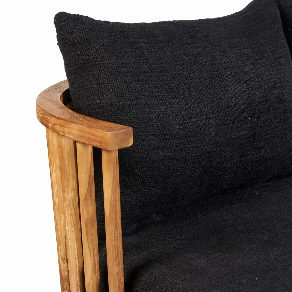 Sofas - The Malawi Two Seater - Natural Black - BAZAR BIZAR LIVING