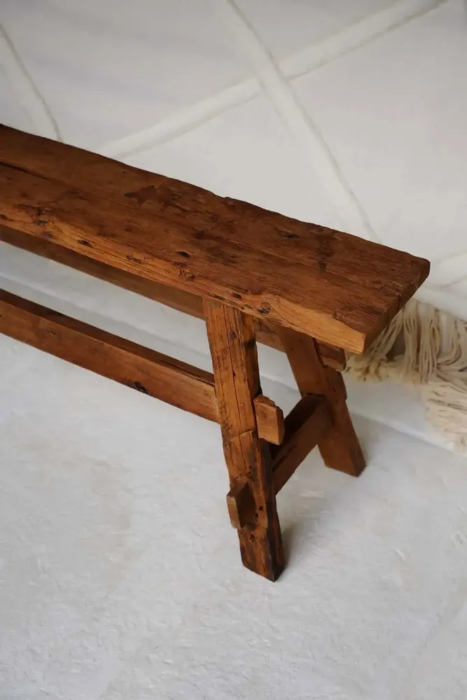 Decorative objects - The Beauteous Rustic Bench - Natural - BAZAR BIZAR LIVING