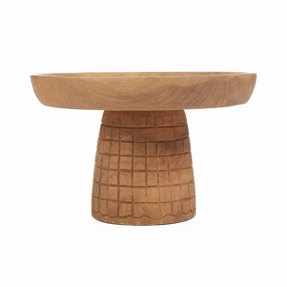 Platter and bowls - The Kotak-Kotak Cake Dish - Natural - BAZAR BIZAR LIVING