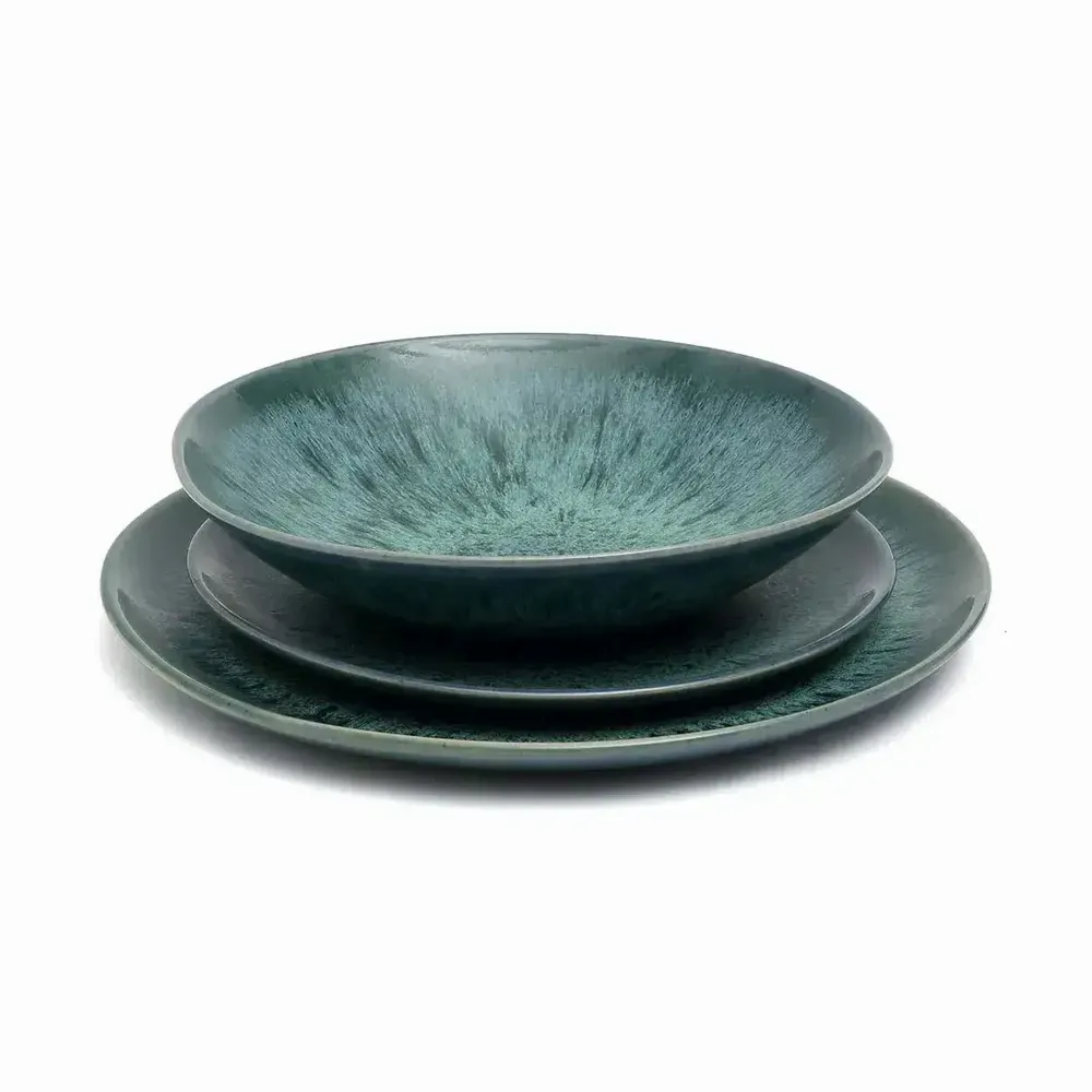 Assiettes au quotidien - L’Assiette Dîner Aqua - Lot De 4 - BAZAR BIZAR LIVING