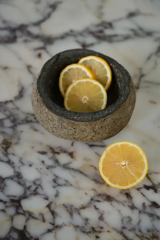Mugs - The River Stone Bowl - Black - M - BAZAR BIZAR LIVING