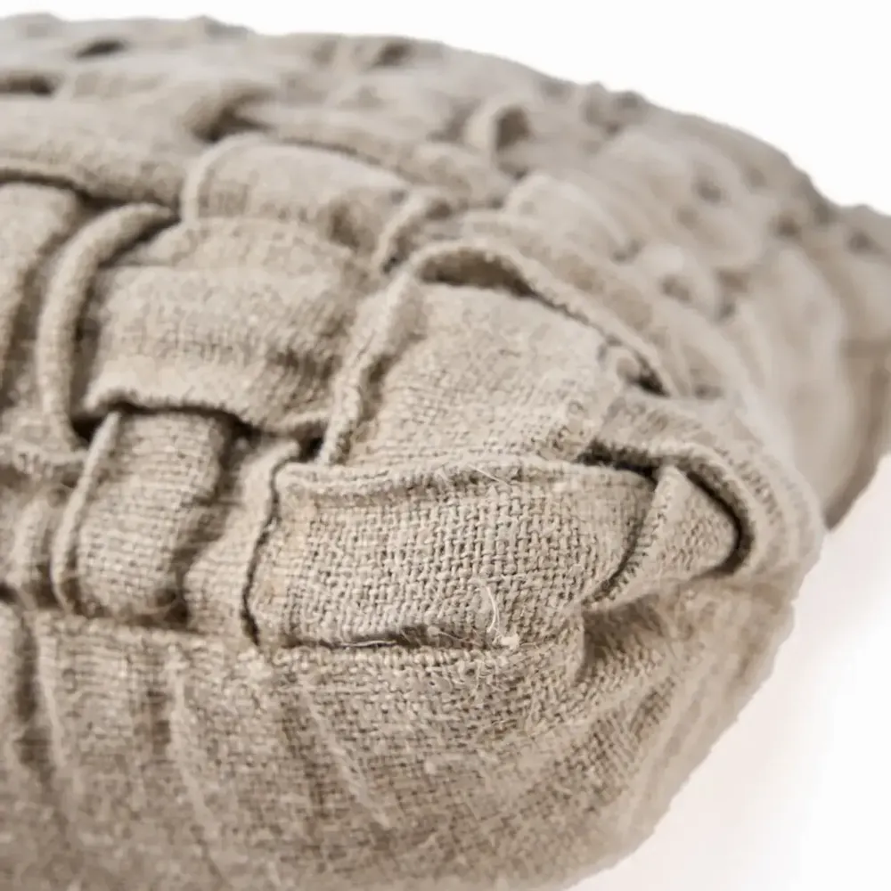 Fabric cushions - The Linen Crosier Cushion Cover - Natural - BAZAR BIZAR LIVING