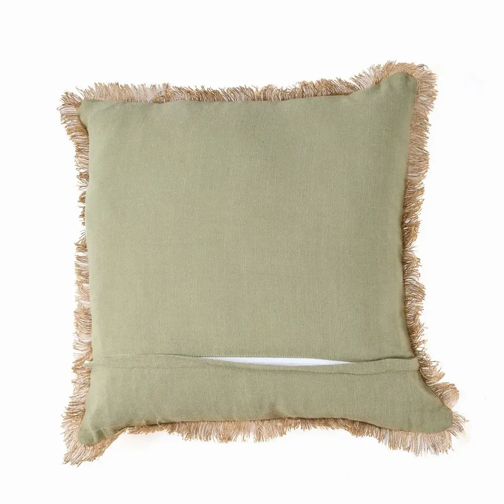 Fabric cushions - The Tropical Breeze Cushion Cover - Forest Green - BAZAR BIZAR LIVING