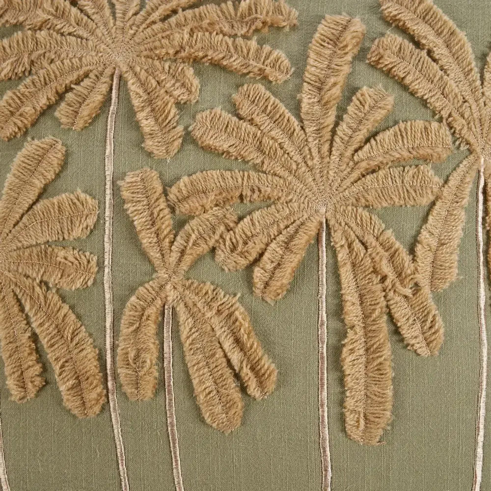Fabric cushions - The Tropical Breeze Cushion Cover - Forest Green - BAZAR BIZAR LIVING