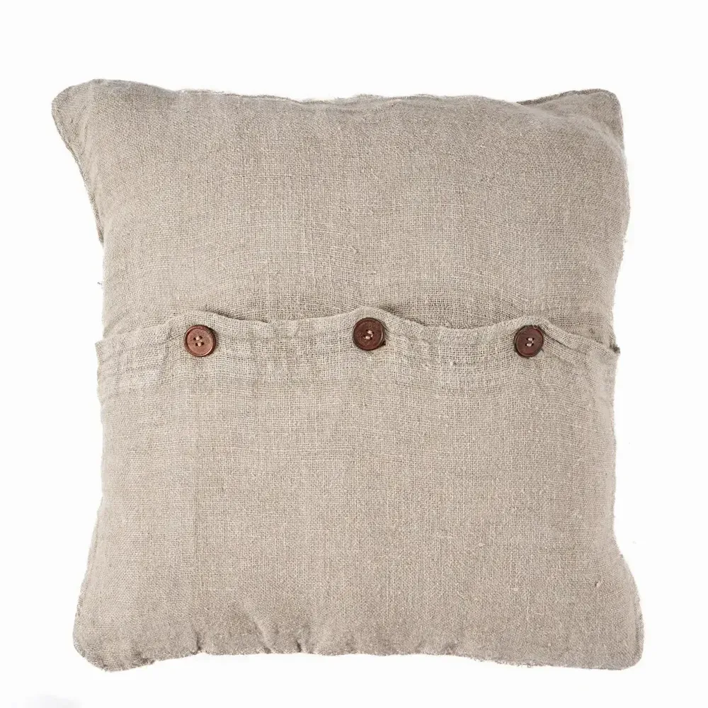 Fabric cushions - The Linen Edit Cushion Cover - Natural - BAZAR BIZAR LIVING