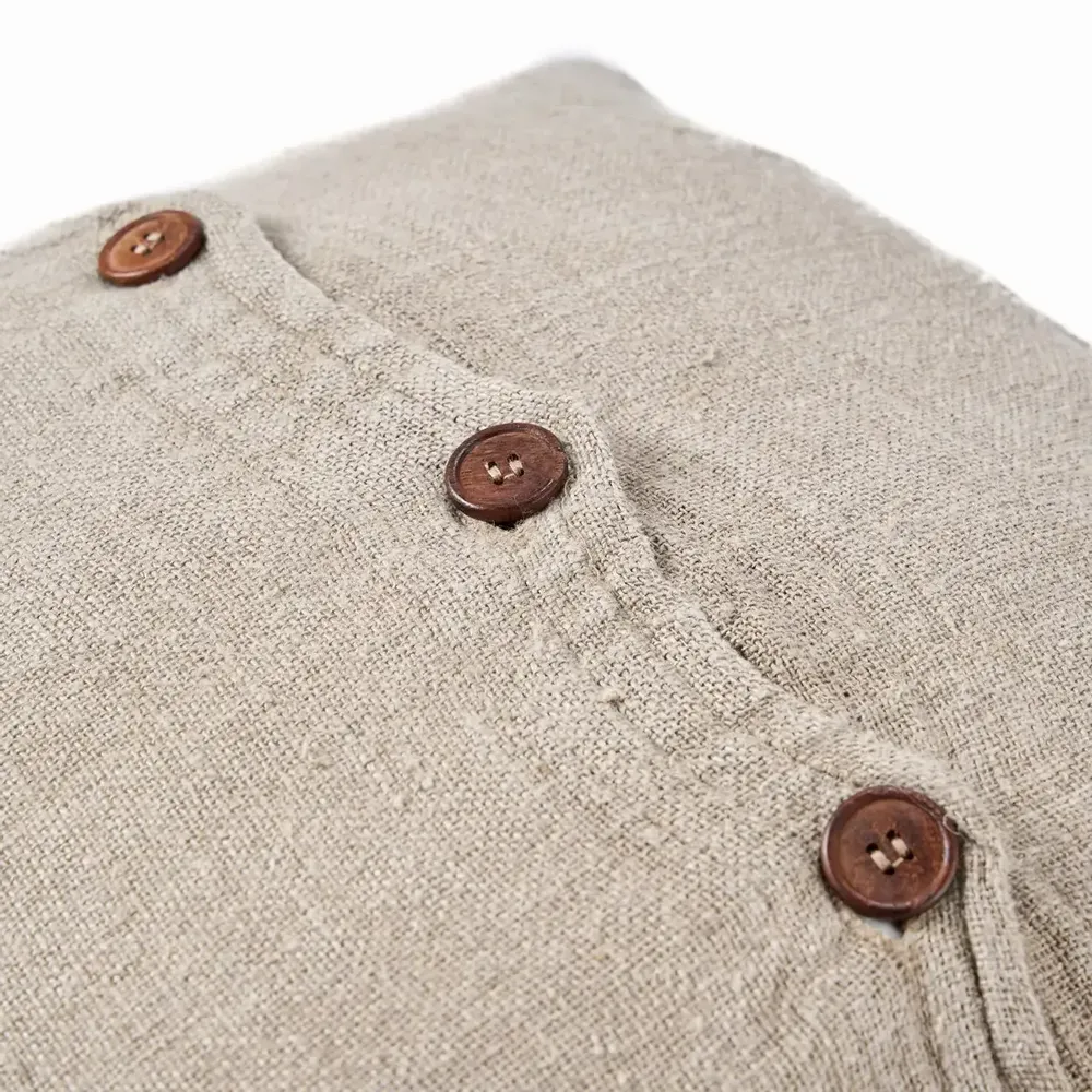 Fabric cushions - The Linen Edit Cushion Cover - Natural - BAZAR BIZAR LIVING