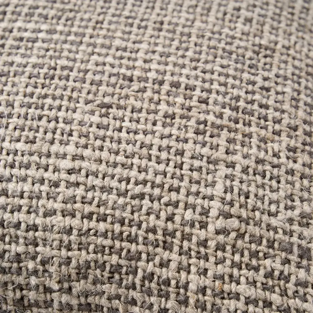 Fabric cushions - The Linen Grain Cushion Cover - Natural Black - BAZAR BIZAR LIVING